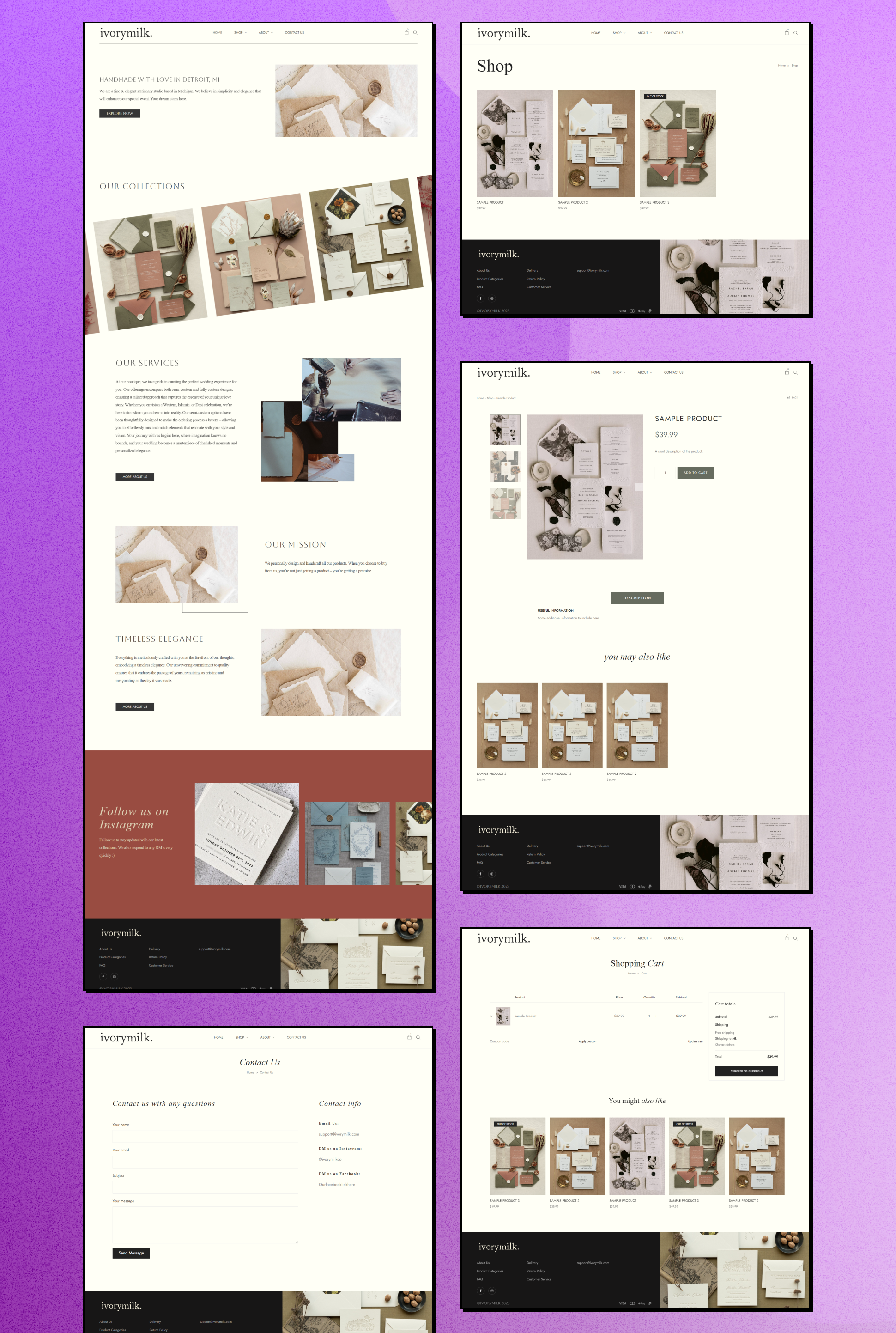 Ivorymilk Website Final Design
